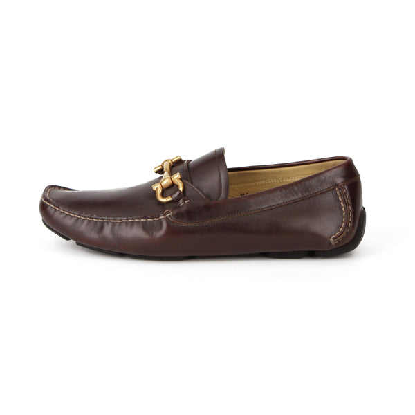Salvatore Ferragamo Men's Brown Leather Loafers sz 8.5