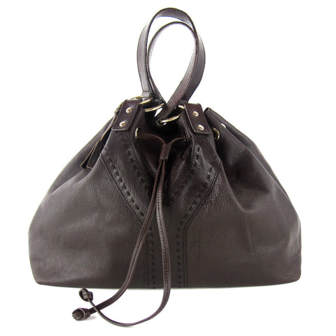 YSL Espresso Drawsting Y-Tote