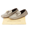 Louis Vuitton Taupe Grey Leather Loafers sz 8