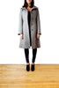 Max Mara Sportmax Grey Virgin Wool Funnel Collar Trench Coat XS 38