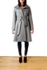 Max Mara Sportmax Grey Virgin Wool Funnel Collar Trench Coat XS 38