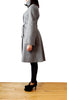 Max Mara Sportmax Grey Virgin Wool Funnel Collar Trench Coat XS 38
