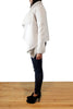 Women's Ivory Faux-Shearling and Suede Shepra Drape Coat Jacket Small / XS-S