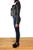 BCBG Maxazria Women's Black Leather Shepra lined Jacket XXS / XS