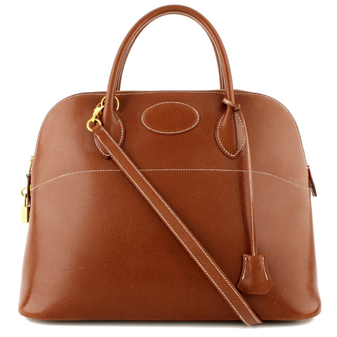 Hermes Bolide 35 Etrusque Courchevel Satchel & Shoulder Bag