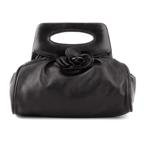 Chanel Camellia Flower Soft Box Satchel Clutch
