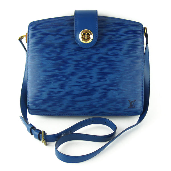 Louis Vuitton Blue Epi Capucines Box Shoulder & Crossbody Bag