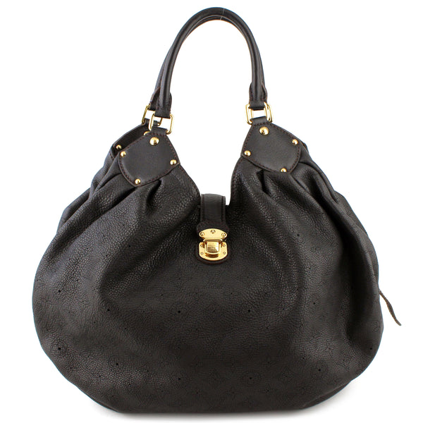 Louis Vuitton Black Monogram Perforated Leather Mahina GM