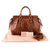 Miu Miu Vitello Lux Shopper Bag - Palissandro Brown
