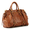 Miu Miu Vitello Lux Shopper Bag - Palissandro Brown