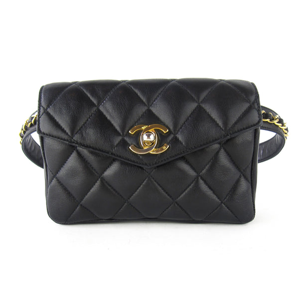 Chanel Quilted Chain Belted Pochette