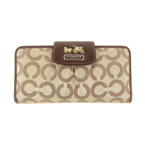 Coach Signature Canvas Clutch Wallet