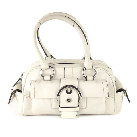 Coach Ivory Leather Bowler Bag