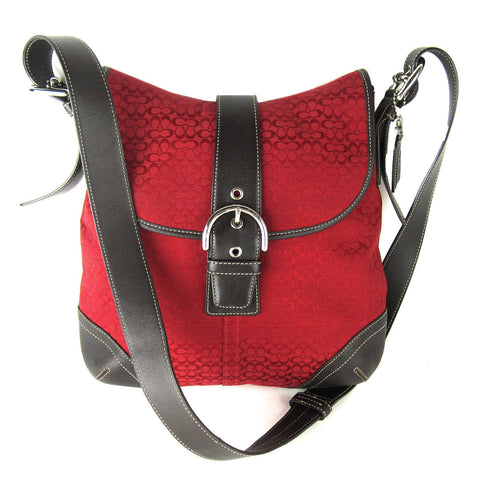 Coach Red Canvas Messenger