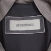 Max Mara Sportmax Grey Virgin Wool Funnel Collar Trench Coat XS 38