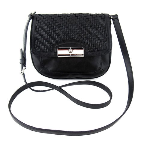 Coach Small Weaved Leather Cross-Body
