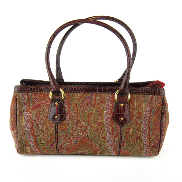 Etro Paisley Canvas Shoulder Bag