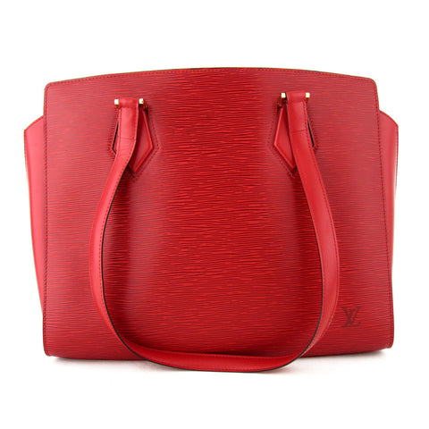 Louis Vuitton Red Epi Dupleix Tote