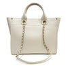 Chanel Deauville Small Studded Ivory Tote
