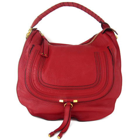 Chloe Marcie Large Hobo - Ruby Red