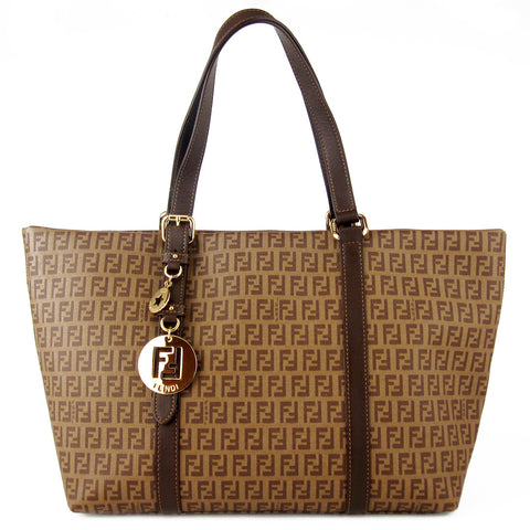 Fendi Zucchino Zip Tote