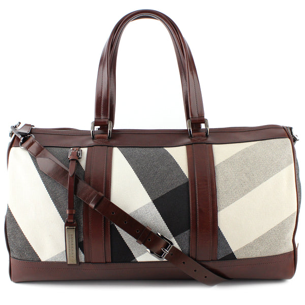 Burberry Giant Check Boston Weekender Duffle Bag