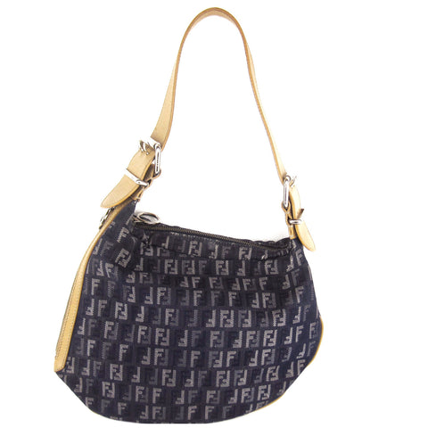 Fendi Denim Canvas Shoulder Bag