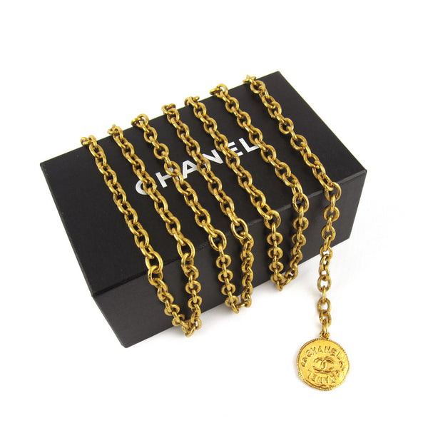 Chanel Long Medallion Chain Belt & Necklace
