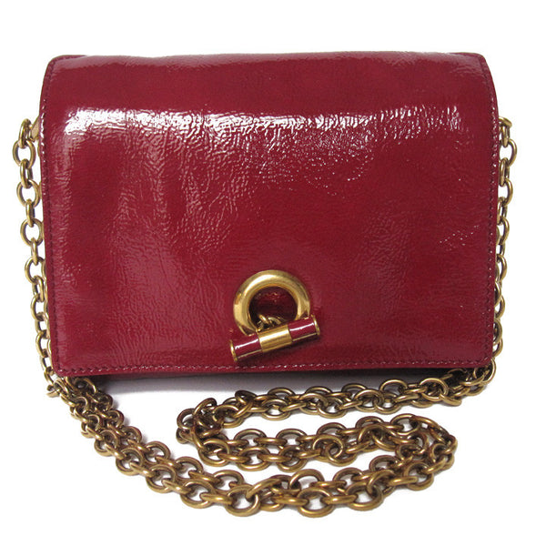 YSL Mini Muse Red Patent Clutch Purse