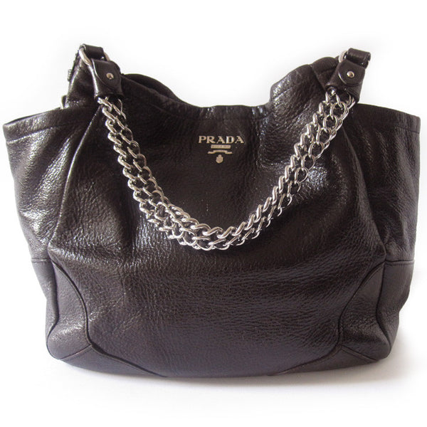 Prada Vitello Daino Chain Tote