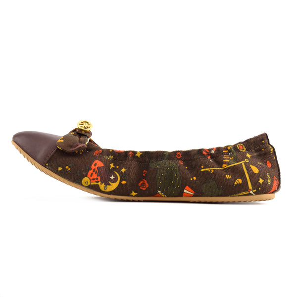 Piero Guidi Magic Circus Stretch Canvas Ballet Flats sz 39