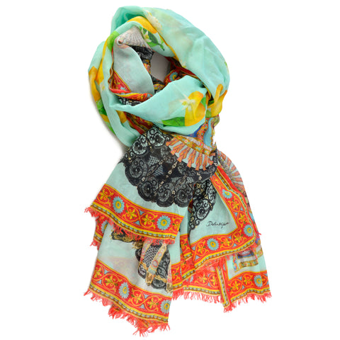 Dolce & Gabbana Italian Summer Silk & Cashmere Scarf