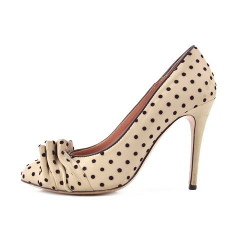 Valentino Red Polka Dot Bow Pumps sz 38.5