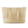 Coach Natural Signature Canvas & Metallic Gold Poppy Tote