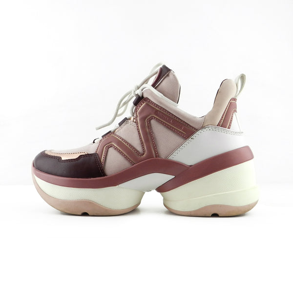 Michael Kors Pink & Plum Bulky Lace Up Sneakers sz 7