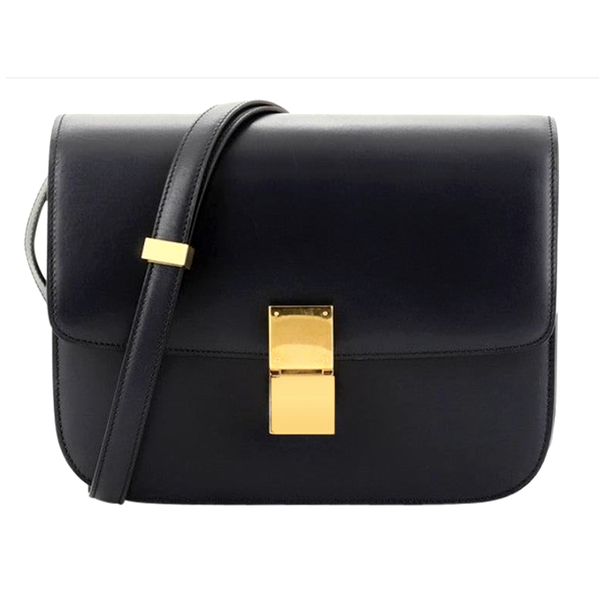 Celine Medium Flap Classic Box Bag - Black
