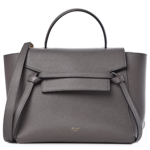 Celine Grey Micro Baby Grained Calfskin Belt Bag