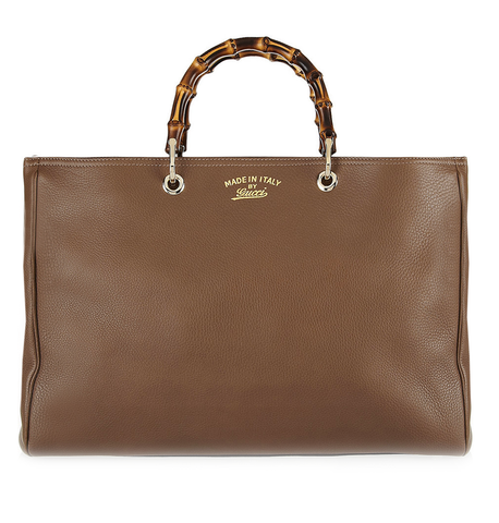 Gucci Pebbled Leather Shopper Tote