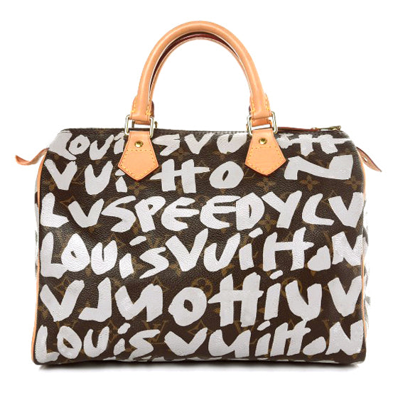 Louis Vuitton Limited Edition Stephen Sprouse Graffiti Monogram Canvas Speedy  30' In Brown