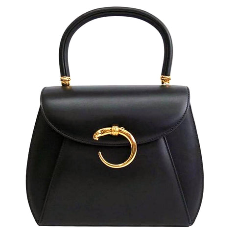 Cartier Panthere Loop Lock Black Kelly Satchel