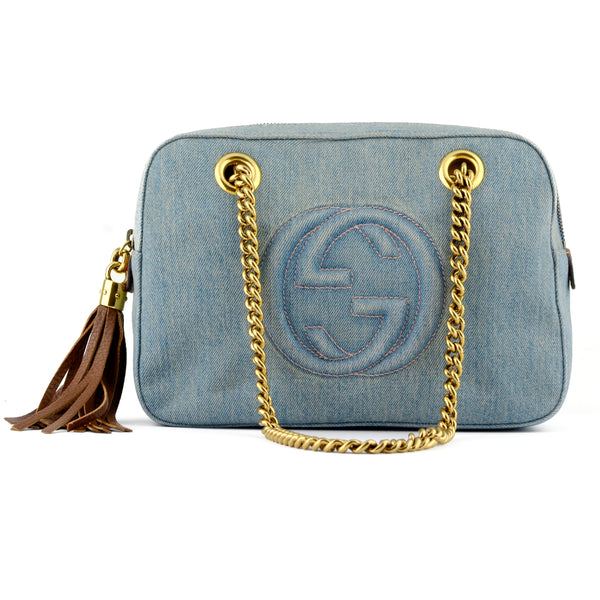 Gucci Soho Denim Chain Shoulder Bag
