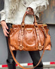 Miu Miu Vitello Lux Shopper Bag - Palissandro Brown