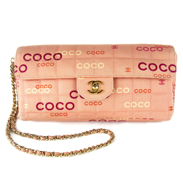 Chanel Quilted Canvas Coco Clutch