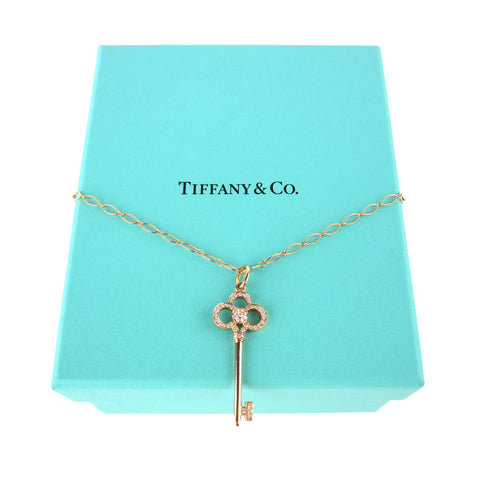 Tiffany & Co Crown Key Pendant Necklace