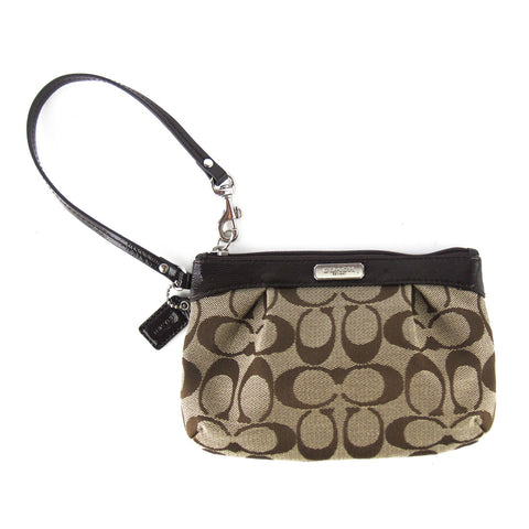 Coach Canvas Wristlet Clutch