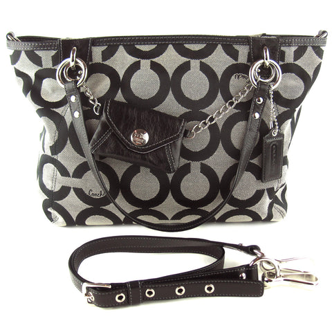 Coach Signature Canvas Chain Tote