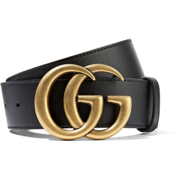 Gucci Marmont GG Black Leather Belt
