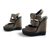 Pierre Hardy Khaki Green Suede Platform Wedge Sandals sz 39 / 9
