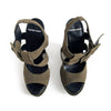 Pierre Hardy Khaki Green Suede Platform Wedge Sandals sz 39 / 9