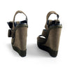 Pierre Hardy Khaki Green Suede Platform Wedge Sandals sz 39 / 9